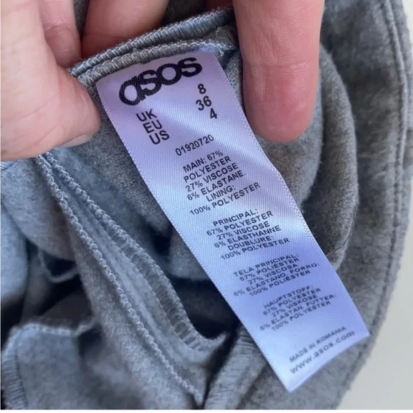 ASOS Super Soft Gray Pleated Dress Pants Size 4 - Picture 6 of 7